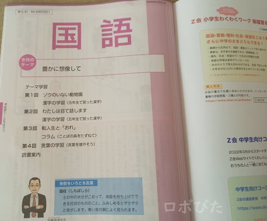 Z会紙国語